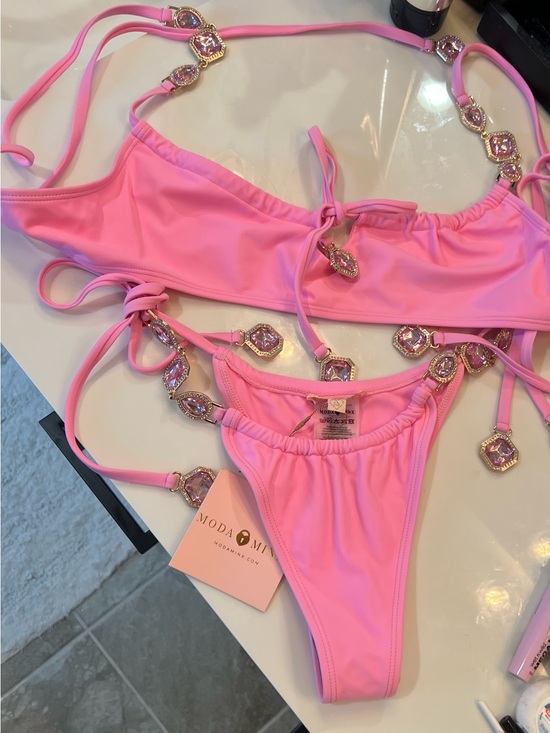 Other - Vibrant Pink Bikini Top with Hygienic Sticker
